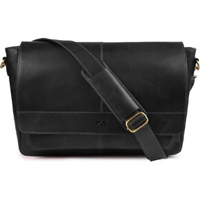 MDS Genuine Leather Messenger Bag - Crossbody Briefcase Satchel Bag for Men & Women - Office, Work, Travel & Daily Use in Saudi Arabia