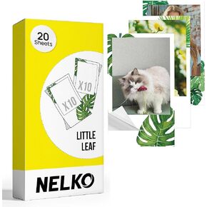ورق صور خلفي لاصق ممتاز مقاس 52.3 × 90 مم من Nelko، 20 حزمة من ورق طابعة الجيب الأصلي PP01 وPP03، ورق صور مقاوم للماء، متوافق مع سلسلة طابعات الصور Nelko، سهل التقشير، متعة الخطوط in Kuwait