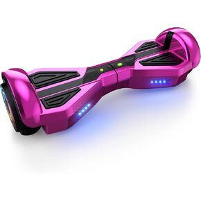 Starship Hoverboard with Bluetooth Speaker, Chrome Color Self Balancing Scooters with Science Fiction Design and 6.5 inch LED Wheels (Chrome Pink) in Saudi Arabia