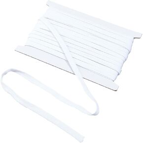 White Flat Replacement Cotton Cords, 25 Yard Soft Drawstring Replacement Cord, 12 mm Wide Rope Cords Roll for Hoodie Sweatpants Shorts Pants Strap Garment in Saudi Arabia