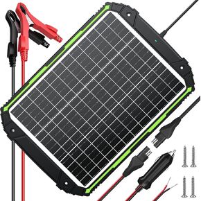 Sun Energise 25W 12V Solar Powered Battery Charger & Maintainer, Built-in Smart MPPT Charge Controller, Waterproof 25 Watt 12 Volt Solar Panel Trickle Charging Kits for Car Auto Boat RV Marine Trailer in Kuwait