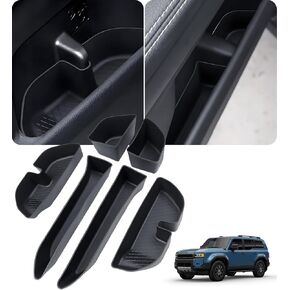 6PCS Door Side Organizer Storage Tray for Toyota Land Cruiser Prado 250 J250 LC250 2026 2025 2024 Interior Accessories, Front & Rear Door Storage Insert Tray for 2024-2026 Land Cruiser, Black in Saudi Arabia