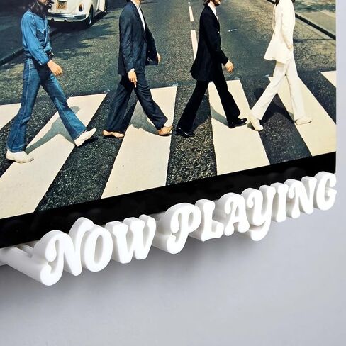 Chumia Now Playing Vinyl Record Stand جدار جبل Lp سجل عرض رف تخزين ديكور المنزل جدار جبل أو لاصق للألبومات ملحقات غرفة الموسيقى، أبيض in Kuwait