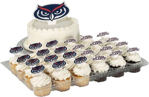 Desert Cactus Florida Atlantic University Cupcake Topper and Cake Toppers Set - FAU Owls 25 Pcs Food Party Supplies, Decorations, Graduation and Game Day in Kuwait