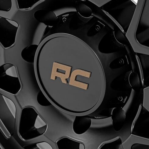 Rough Country 78 Series Aluminum Wheel with Simulated Beadlock - 18x9, 8x170mm Bolt Pattern, +0mm Offset, Rugged 10-Spoke Design, Semi Gloss Black in Kuwait