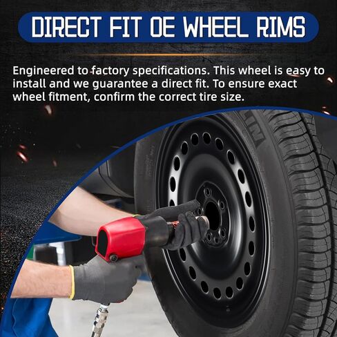 New Replacement Rim 16x6.5 inch 16"x6.5" Wheel Rims Fit for 2015 2016 2017 2018 2019 2020 2021 2022 Dodge Promaster City, Painted Black Wheel Rim OE Direct Replacement Rims in Saudi Arabia