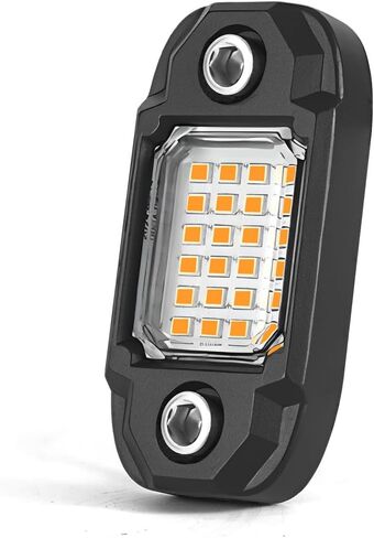 6Pods Yellow Rock Lights 24 LEDs Chips Neon Trail Rig Lamp Underglow LED Lighting Systems for Cars Trucks SUV ATV UTV in Saudi Arabia