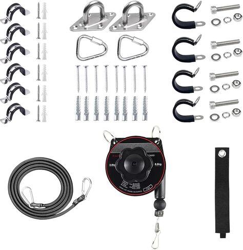 EV Charger Cable Retractor, Retractable Cord Reel Sliding Ceiling Cableway, EV Charging Cable Holder for Universal EVs All Level 2 Chargers, Ceiling or Wall Mount in Saudi Arabia