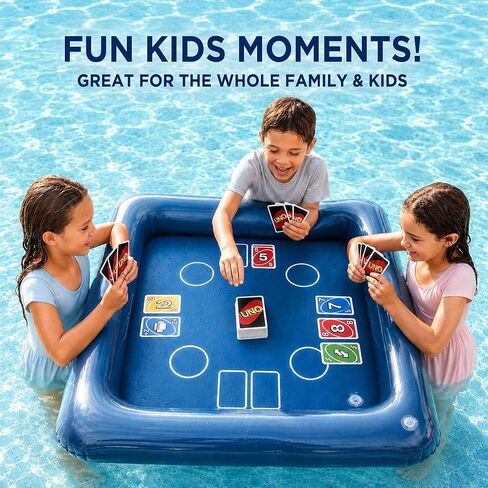 Funscape Floating Table Games for Pool, Adult Pool Toys W/Waterproof Playing Cards, Swimming Float Blocks Game, Summer Outdoor Travel Beach Play Family Yard Party Gift for Adults Boys Girls Children in Saudi Arabia