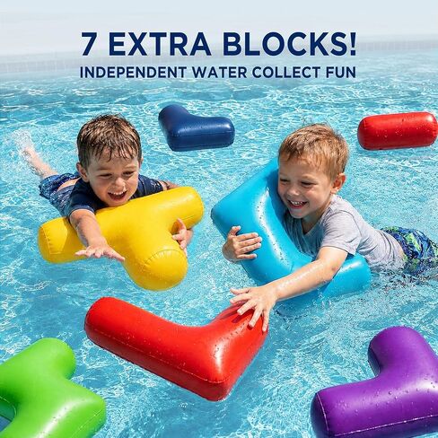 Funscape Floating Table Games for Pool, Adult Pool Toys W/Waterproof Playing Cards, Swimming Float Blocks Game, Summer Outdoor Travel Beach Play Family Yard Party Gift for Adults Boys Girls Children in Saudi Arabia