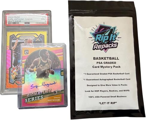 Rip It Basketball PSA Graded Card Mystery Pack, 1 Guaranteed Graded PSA Card, 1 Guaranteed Autograph Card in Saudi Arabia