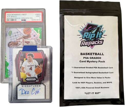 Rip It Basketball PSA Graded Card Mystery Pack, 1 Guaranteed Graded PSA Card, 1 Guaranteed Autograph Card in Saudi Arabia
