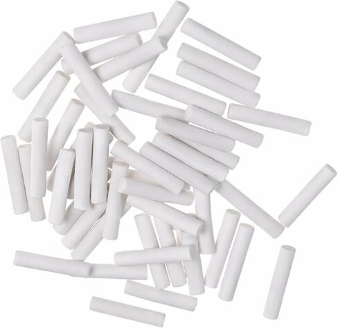 50PCS White Cylinder Eraser Refills (5x25mm) - Premium Rubber Mechanical Pencil Erasers for Sketching, School and Office Supplies in Kuwait