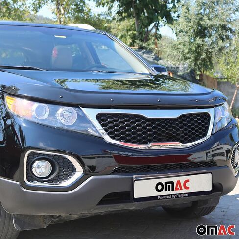 OMAC Front Bug Shield غطاء محرك السيارة منحرف الحرس لكيا سورينتو 2011-2015 دخان أسود in Kuwait