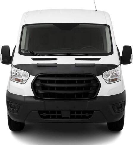 OMAC Classic Patterned Full Hood Bra for Ford Transit 2014-2023 Black Front Cover Mask - Bonnet Bra Car Accessories in Kuwait
