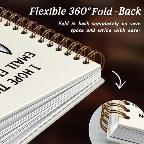 مجلة دفتر ملاحظات CalmVerve Funny Goose Office، مجلة دفاتر هدايا العمل الفكاهة للنساء، هدايا مكتب ساخرة، آمل أن يجدك هذا البريد الإلكتروني قبل أن أفعل دفتر ملاحظات حلزوني بغلاف مقوى 5.5x8.3 in Kuwait