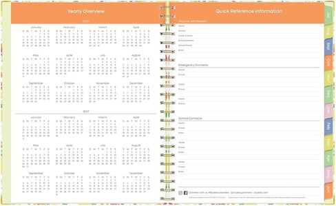2026-2027 Blue Sky Palermo Clip 8" x 11" Academic Year Weekly & Monthly Planner, Plastic Cover (157586) in Kuwait
