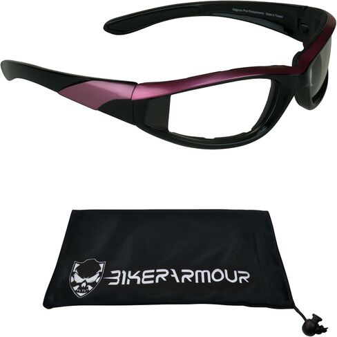 نظارات ليلية للدراجات النارية من Bikersshades بعدسات شفافة مبطنة بالفوم للرجال والنساء in Kuwait