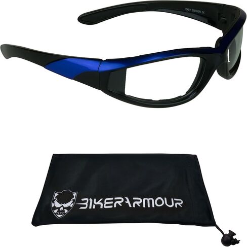 نظارات ليلية للدراجات النارية من Bikersshades بعدسات شفافة مبطنة بالفوم للرجال والنساء in Kuwait