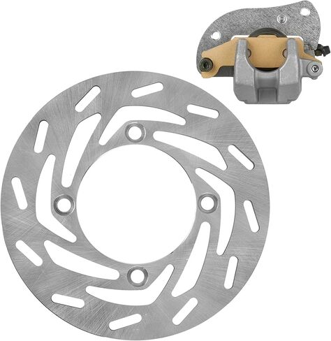 Caltric Front Left Brake Caliper with Disc Rotor Compatible with Yamaha Kodiak 700 YFM700K 4X4 2016 2017 2018 2019 2020-2026 in Kuwait
