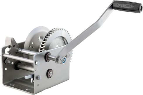 CURT 29526 Hand-Crank 2-Speed Winch, 2,600 lbs, 5.1:1 High, 12.7:1 Low Gear Ratio, 10.6" Handle in Saudi Arabia