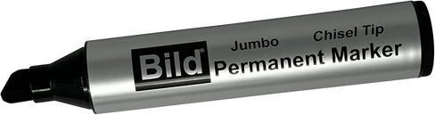 Bild Jumbo Permanent Markers, Chisel Tip, Black Waterproof Quick-Drying Ink, Extra Large Thick Wide Tip for Cardboard, Posters, Shipping Boxes (Black) in Saudi Arabia