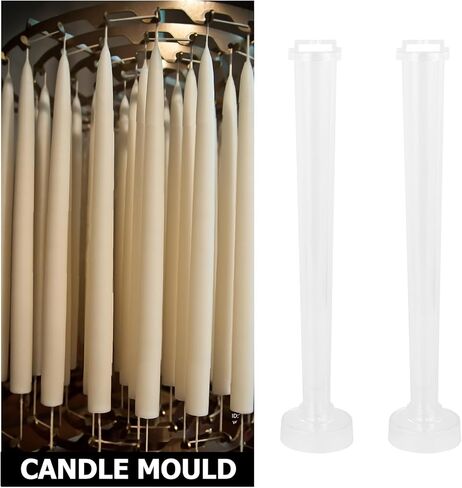 EXCEART 12 Pcs Tapered Candle Molds 12.28X2.04X10.43 Inch Clear Plastic Candle Making Mold Set for DIY Crafts Wedding Home Decor in Saudi Arabia