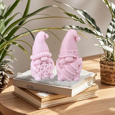 قوالب شموع جنوم عيد الميلاد، 3D DIY رقاقات الثلج شجرة عيد الميلاد سيليكون قالب شمعة للوازم الحرفية، الصابون المصنوع يدويًا، صناعة الشموع، زينة عيد الميلاد، ديكورات المنزل، ديكورات عيد الميلاد in Kuwait