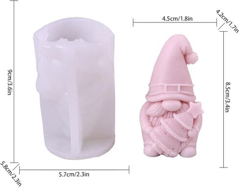 قوالب شموع جنوم عيد الميلاد، 3D DIY رقاقات الثلج شجرة عيد الميلاد سيليكون قالب شمعة للوازم الحرفية، الصابون المصنوع يدويًا، صناعة الشموع، زينة عيد الميلاد، ديكورات المنزل، ديكورات عيد الميلاد in Kuwait
