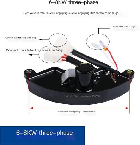 1pcs 2KW diesel gasoline generator 5KW single phase three voltage regulator AVR 8KW automatic(6-8KW three phase) in Saudi Arabia