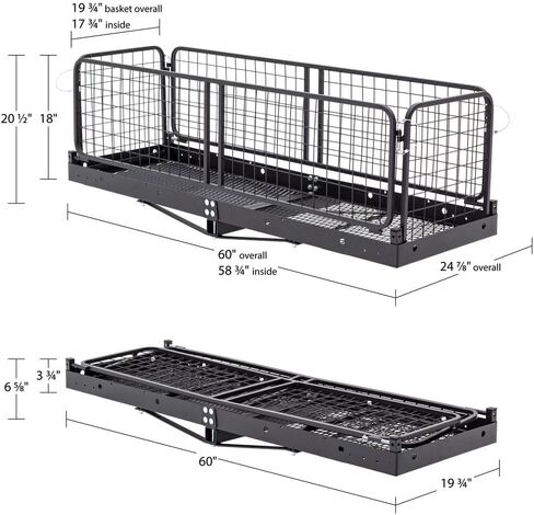 Elevate Outdoor CC-1223 Steel Cargo Carrier with Folding Sides in Kuwait