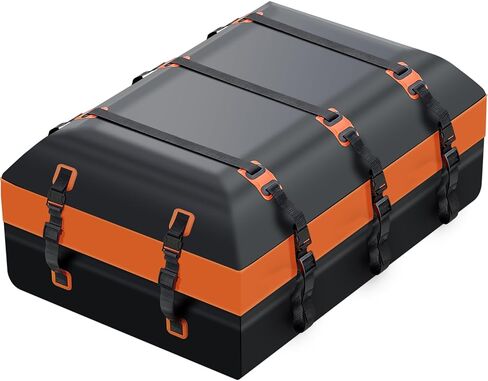 Premium Car Roof Bag, 20 Cubic Heavy Duty Cargo Carrier Bag for All Cars with/Without Rack, Waterproof Car Roof Cargo Carrier with Anti-Slip Mat, 6 Door Hooks, Luggage Lock in Saudi Arabia