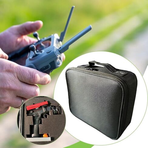 RC Controller Carry Bag Remote Control Organizer Transmitter Case Adjustable Foam Shock Absorbing Nylon Sponge Suitable for Home Use Travel in Saudi Arabia