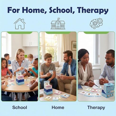 ADHD Coping Skills Cards - 165 ADHD Executive Functioning Strategy Cards Mental Health Therapy Tools for Kids, Teens & Adults in Saudi Arabia