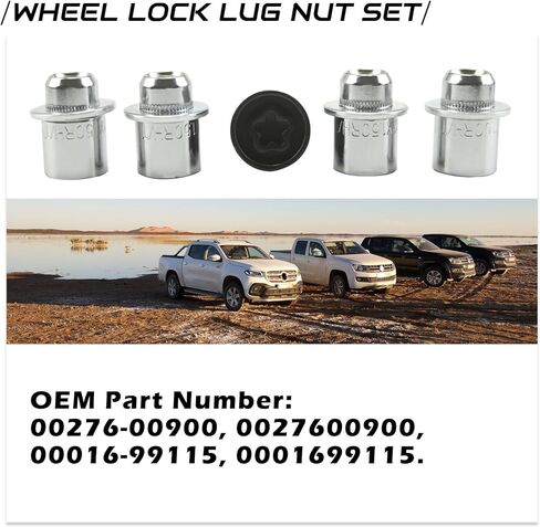 Wheel Lock Lug Nuts Set M12 x 1.5 Chrome Compatible with Toyota Camry Corolla RAV4 Prius Lexus ES350 2001-2022 00276-00900 ‎00016-99115 in Saudi Arabia