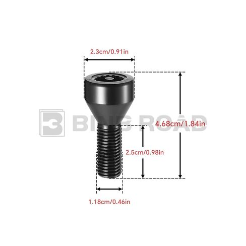 أقفال حافة مسمار العجلة القابلة للقفل M12 X 1.5 متوافقة مع BMW 128i 325i 328i 335i 525i 528i 550i 650i Z4 (يستبدل 36136786419) in Kuwait