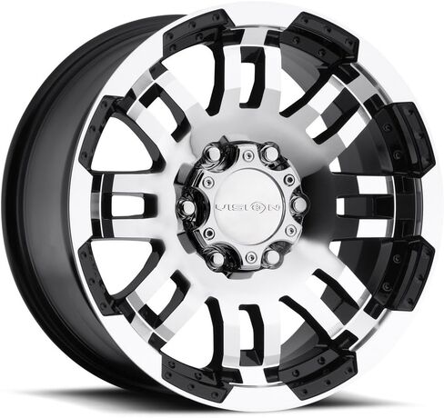 Vision Warrior 375 Gloss Black Machined Face Wheel (16x8"/5x139.7mm) in Kuwait