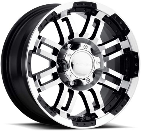 Vision Warrior 375 Gloss Black Machined Face Wheel (16x8"/5x139.7mm) in Kuwait