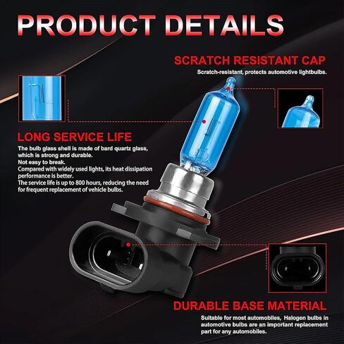 Fit for 2016-2020 Kia Optima High Performance Halogen Headlight Bulbs,9005 High/Low Beam combo,100W,IP68, plug and play,5000K White Light, 2 pack in Saudi Arabia