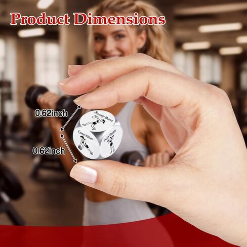 Gym Gifts for Women, Workout Gifts for Gym Lovers Women Who Work Out, Gym Rats Workout Dice for Exercise, Body Building Fitness Dice for Wife Girlfriend Friend Valentines Christmas Birthday in Saudi Arabia