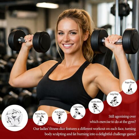 Gym Gifts for Women, Workout Gifts for Gym Lovers Women Who Work Out, Gym Rats Workout Dice for Exercise, Body Building Fitness Dice for Wife Girlfriend Friend Valentines Christmas Birthday in Saudi Arabia