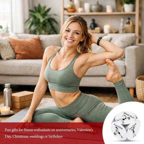 Gym Gifts for Women, Workout Gifts for Gym Lovers Women Who Work Out, Gym Rats Workout Dice for Exercise, Body Building Fitness Dice for Wife Girlfriend Friend Valentines Christmas Birthday in Saudi Arabia