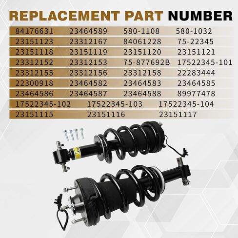 84176631 2 Pcs Front Shock Absorber Struts with Spring Magnetic Assembly Compatible with 2015-2022 Cadillac Escalade Chevy Tahoe Suburban Silverado Sierra GMC 1500 Yukon XL Denali 84977478 in Saudi Arabia
