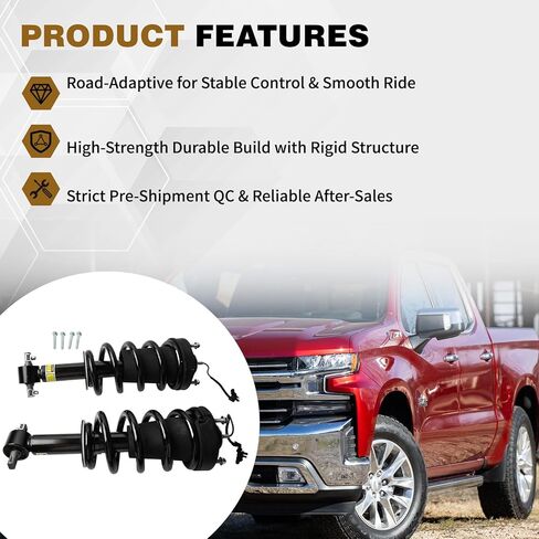 84176631 2 Pcs Front Shock Absorber Struts with Spring Magnetic Assembly Compatible with 2015-2022 Cadillac Escalade Chevy Tahoe Suburban Silverado Sierra GMC 1500 Yukon XL Denali 84977478 in Saudi Arabia
