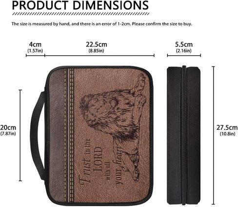 Lion Print Bible Cover for Men Teens with Handle Portable Book Carrying Cases Church Bag in Saudi Arabia