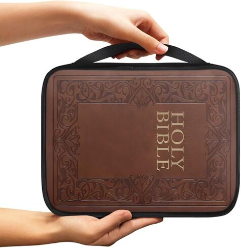 Lion Print Bible Cover for Men Teens with Handle Portable Book Carrying Cases Church Bag in Saudi Arabia