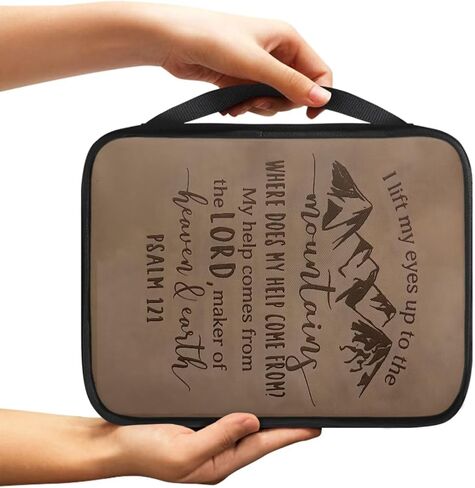 Lion Print Bible Cover for Men Teens with Handle Portable Book Carrying Cases Church Bag in Saudi Arabia