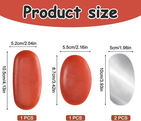2 Sizes Rubber Pottery Clay Ribs + 2 Pcs Ceramics Serrated Rib Pottery Tools Metal Clay Scraper Serrated Scraper Sculpture Cutter Crafts Tool Ceramics Tool Kit for Texturing Artists Modeling Potter in Kuwait