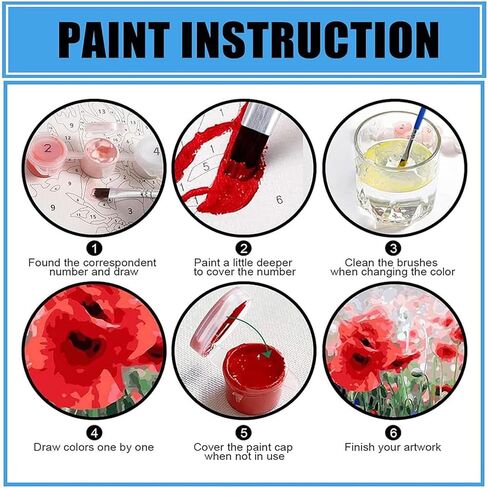 MXCFZX 6 Pack Paint by Numbers Kit for Adults Beginner, Cocktail Adult Paint by Number Kits on Canvas Without Frame, Cocktail DIY Acrylic Oil Number Painting Kits for Gift Home Decor 8x12 Inch in Saudi Arabia