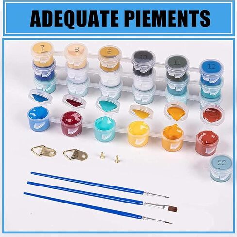 MXCFZX 6 Pack Paint by Numbers Kit for Adults Beginner, Cocktail Adult Paint by Number Kits on Canvas Without Frame, Cocktail DIY Acrylic Oil Number Painting Kits for Gift Home Decor 8x12 Inch in Saudi Arabia